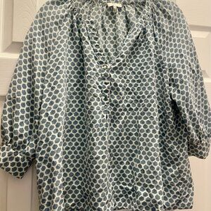 Joie Blue Patterned Women's Silk Blouse
